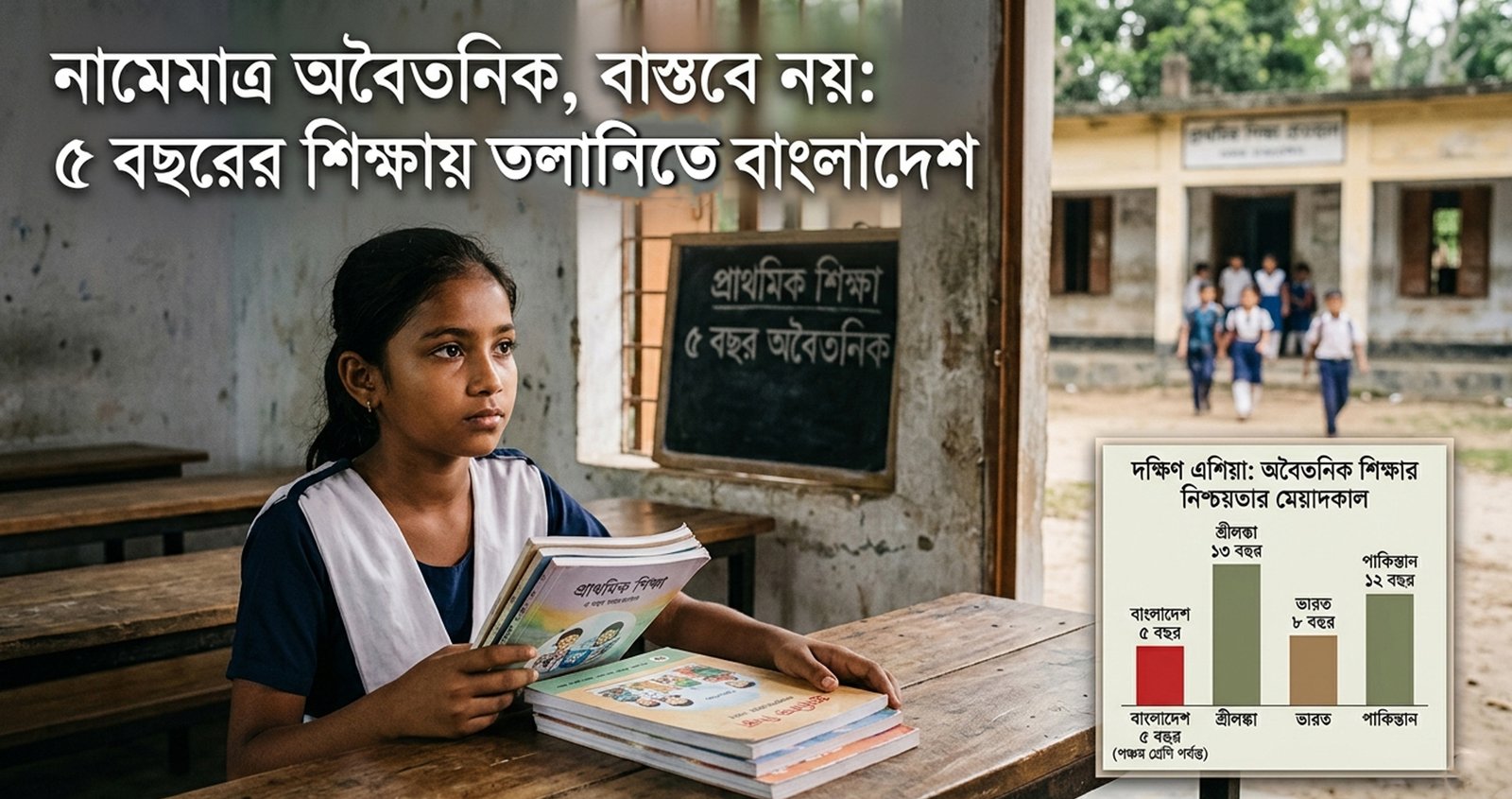 ইউনেস্কোর প্রতিবেদন: অবৈতনিক শিক্ষায় দক্ষিণ এশিয়ায় চরম তলানিতে বাংলাদেশ